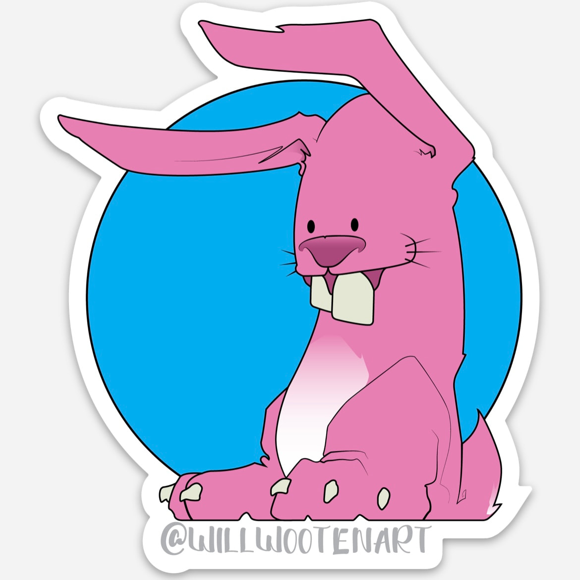 DumBunny Vinyl Art Sticker